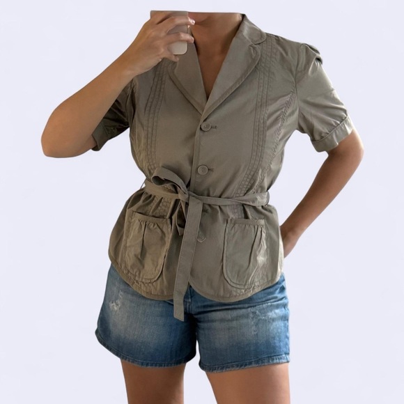 Banana Republic Belted Short Sleeve Jacket - Picture 2 of 8